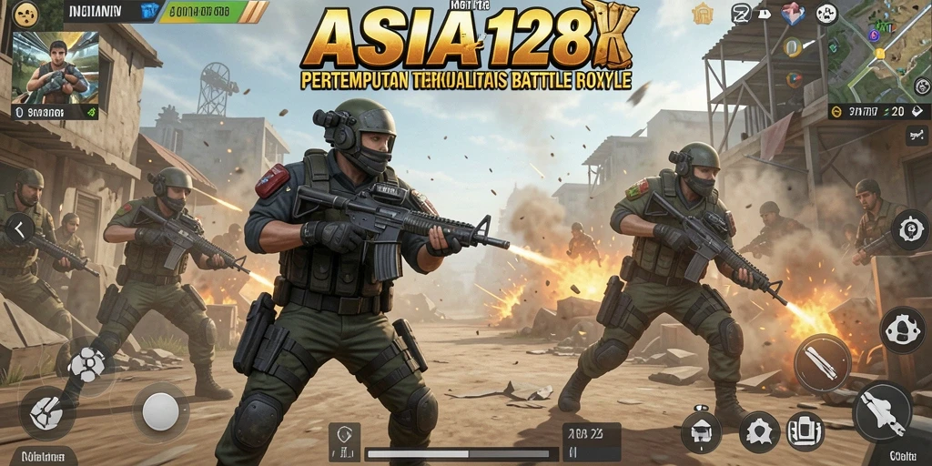 Screenshot gameplay ASIA128 yang menarik dengan aksi Battle Royale yang mendebarkan.