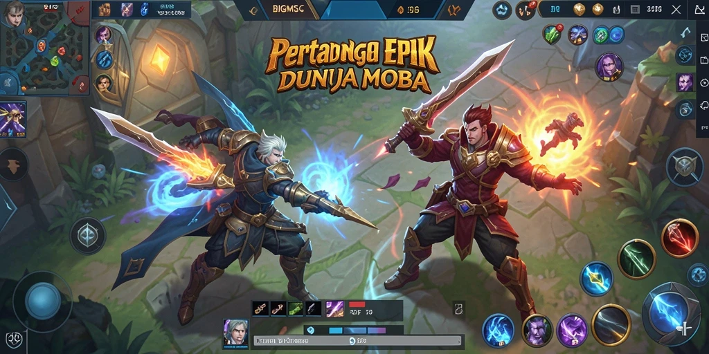 Screenshot menunjukkan pertarungan seru antar tim dalam BIGMSG.