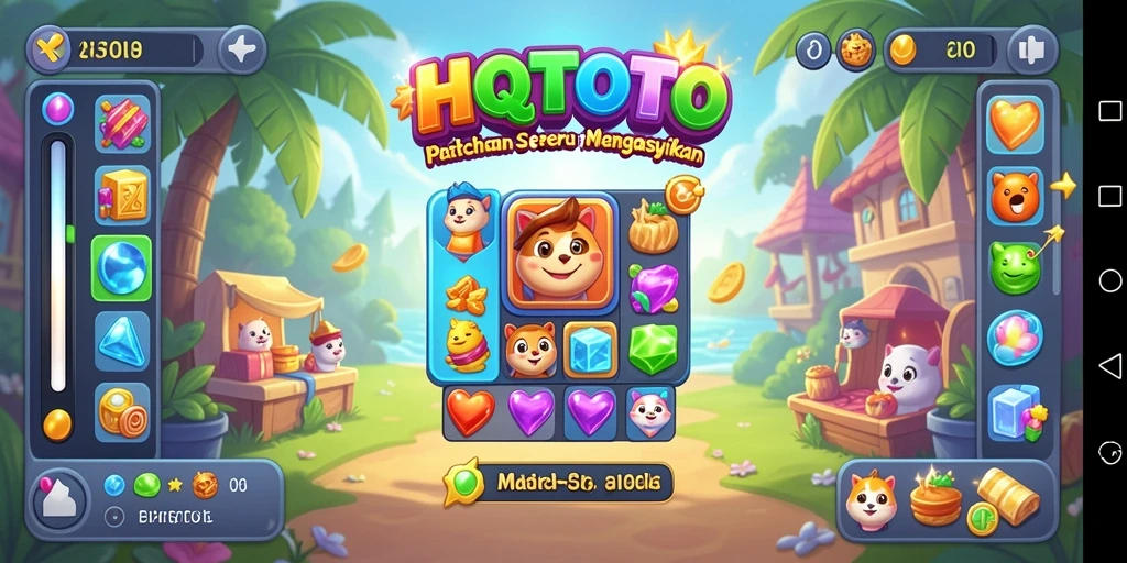 Gameplay seru HQTOTO dengan desain Match-3 yang menarik.