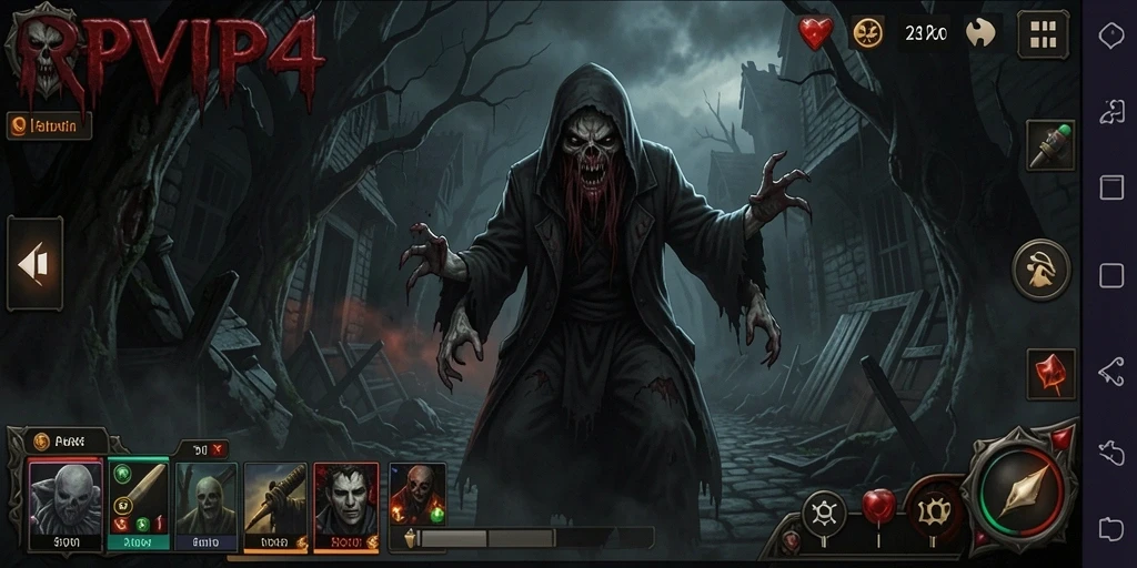 Screenshot utama RPVIP4 yang menampilkan gameplay seram.