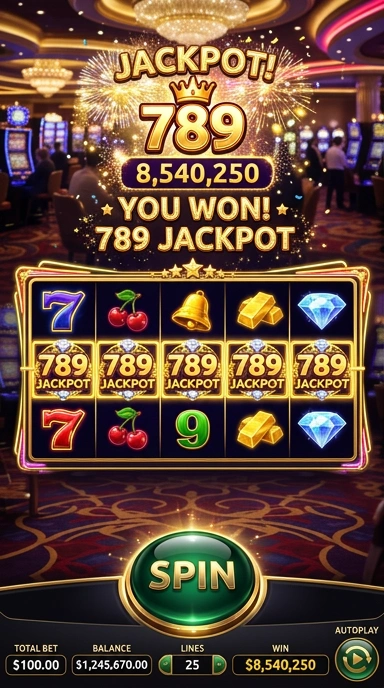 Screenshot dari halaman katalog aplikasi 789jackpot.